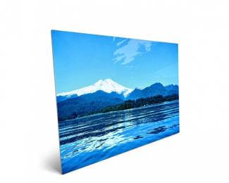 103 ModernMountainLakeLandscapeCanvasWallArtBlueScenicPrint