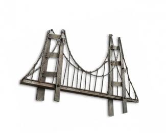95 VintageGoldenGateBridgeMetalWallSculptureDecor