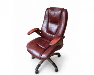 104 VintageLaneBurgundyLeatherExecutiveOfficeChair