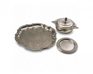 98 VintageSilverplateServingSetTrayCoveredDish