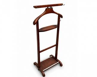 75 VintageWoodenValetStandGentlemansButlerClothesRack