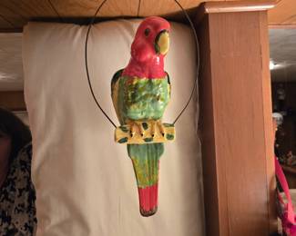 Vintage Parrot flower hanger 
