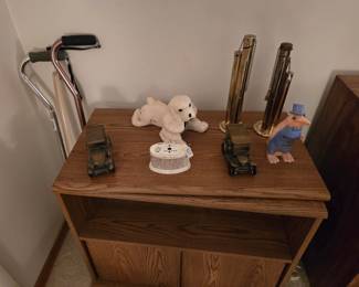 Collection of vintage banks ,walking canes like new 