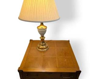 Imperial Wooden Nightstand  Table Lamp
