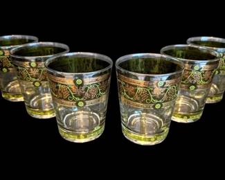 Six Cera Golden Grape Glasses