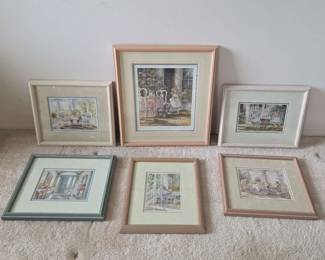 Trisha Romance Minding Manners Watercolor Reproductions