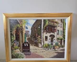 Serigraph on Canvas Titled Bella Franche by Sam Park
