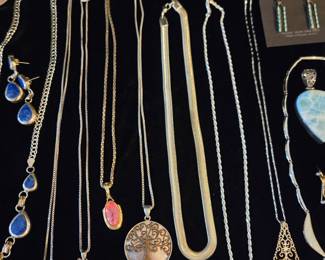 Sterling Silver- Turquoise and Abalone Jewelry