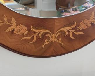 Italian Inlaid Mirror with Matching Table