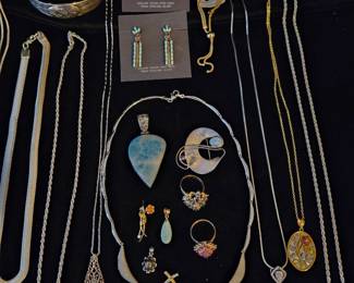 Sterling Silver- Turquoise and Abalone Jewelry