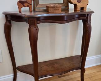 Italian Inlaid Mirror with Matching Table