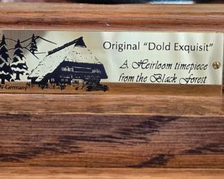 Original Dold Exquisit Black Forest Grandfather Clock