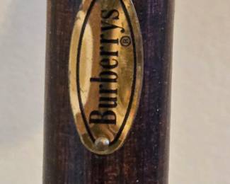Vintage Burberrys J Handle Umbrella