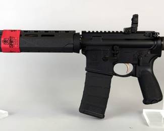 Springfield Armory Saint 5.56 Nato Rifle SN# ST447899, Flip-Up Rear Sight, Adjustable Stock, 2 Total Mags, In Matching Soft Case 