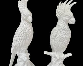 Ceramic parrots