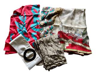 Gumps, Albert Nippon, Charlie Lapson silk scarves