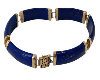 Lapis & 14K bracelet