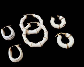 Gold& enamel earrings Italy