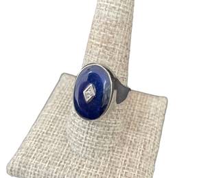 Lapis & Diamond ring