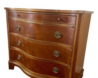 Morganton mahogany bow front chest