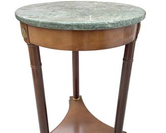 1 of 2 marble top side tables