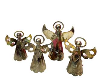 Metal angel candlesticks