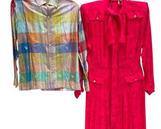 Silk dress & blouse