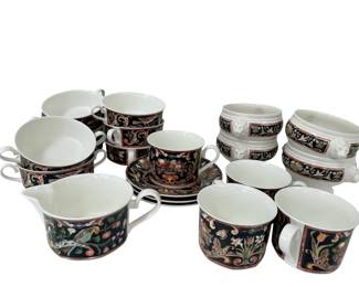 V & B soup bowls & soup cups & saucers