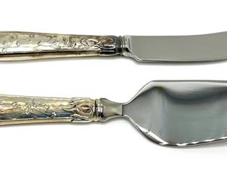 Tiffany & Co New In Box Sterling Silver Cheese Knife Set Lot #: 9