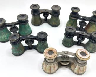 Antique Mother Of Pearl Opera Glasses & 5 Other Opera Glasses Lot #: 98