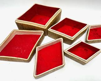 Vintage Trinket Boxes Including Carved Wood Nesting Set, Letter Openers & More Lot #: 62