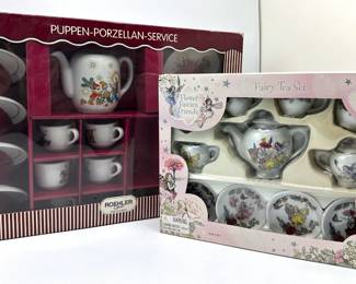 2 New In Box Children's Mini Tea Sets: Gnomes By Roehler, Germany & Fairies By Schylling Lot #: 81
