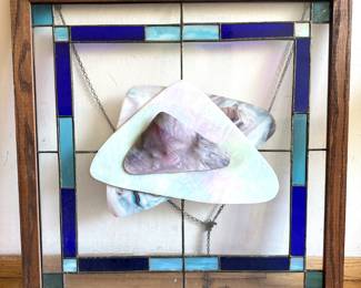 Stained Glass Window, Ready To Hang With Chain Lot #: 26