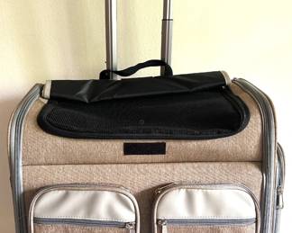 Rolling Canvas Pet Dog Carrier Backpack On Wheels, Appears Unused Lot #: 59