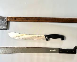 Vintage Foster Bros Cleaver, Machete From Columbia & RH Forschner Co Small Machete Lot #: 97