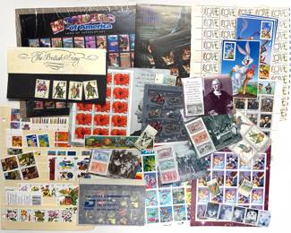 Hundreds Of Unposted American Stamps, Mostly In Full Sheets Lot #: 19