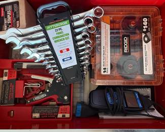 Pittsburgh 22 Pc. Combination Wrench Set with Craftsman Stapler and Ridgid Blade Kit