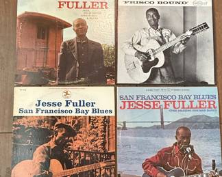 Jesse Fuller "Frisco Bound" and "San Francisco Bay Blues" Vinyl Records