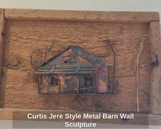 Curtis Jere Style Metal Barn Wall Sculpture
