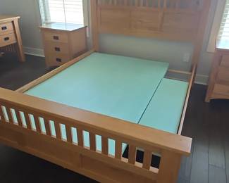 Mission Style Oak Bed Frame