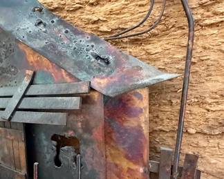 Curtis Jere Style Metal House Assemblage Art