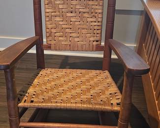 Arts and Crafts Style Wicker Rocking Chair
