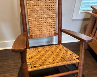Arts and Crafts Style Wicker Rocking Chair