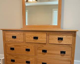 Troyer Ridge Mission Style Oak Dresser with Mirror
