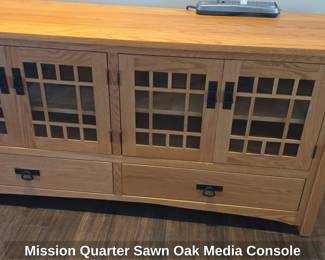 Mission Quarter Sawn Oak Media Console