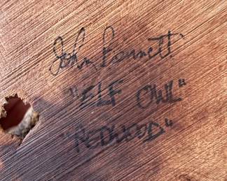 John Bennett "Elf Owl" Wood Sculpture