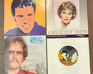 Collection of 4 Vintage Vinyl Records: Ricky Nelson, Anne Murray, Gordon Lightfoot, Seals & Crofts
