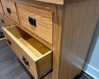 Troyer Ridge Mission Style Oak Dresser with Mirror