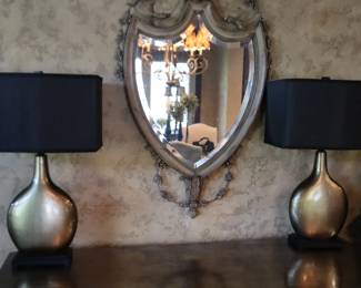 Metallic Lamp Pair 29" H