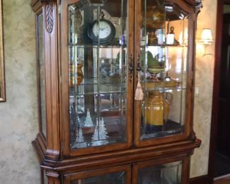 Michael Amini Curio Cabinet 52 W x 95 H x 22 D $700 or Best Offer